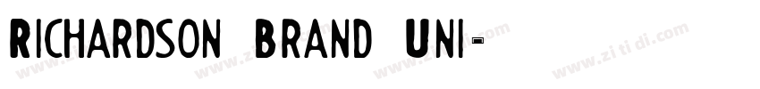 Richardson Brand Uni字体转换